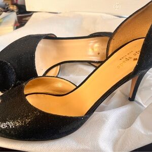 Kate Spade Black Sparkle Heels